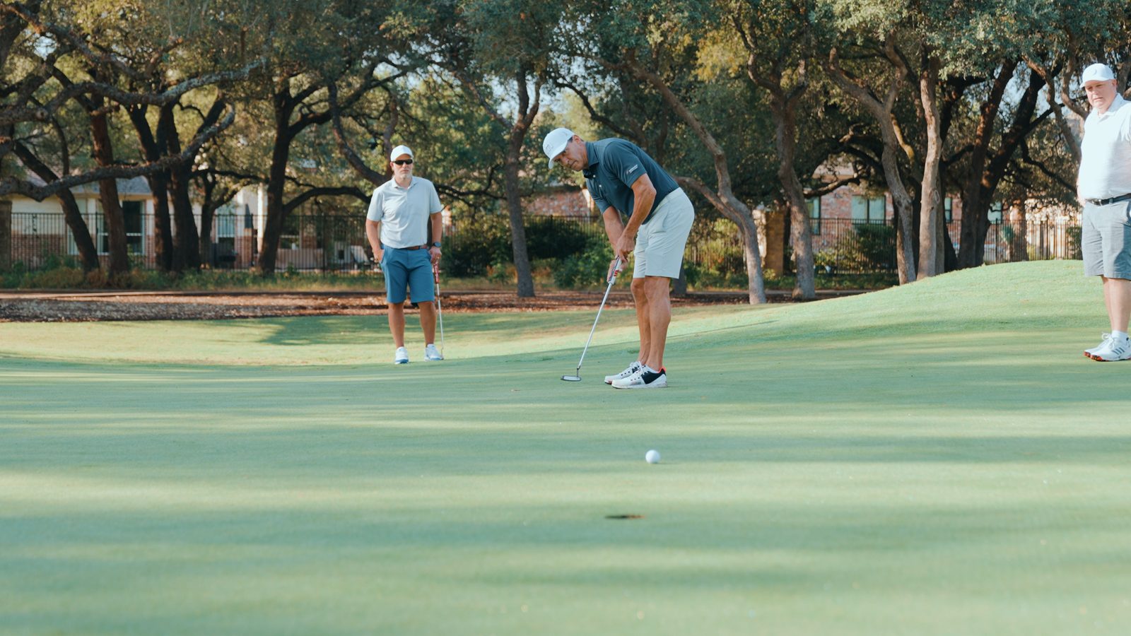 Foursome on the green at Avery Ranch Golf Club during the Datacloud sponsor golf day